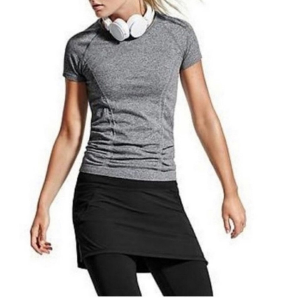 Athleta Fastest Track Gray Short Sleeve